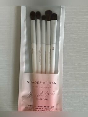 Shades by Shan 5-Piece Eye Brush Set - White Handles